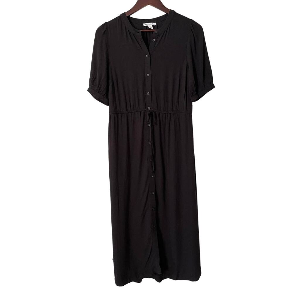 Relaxed fit black dress